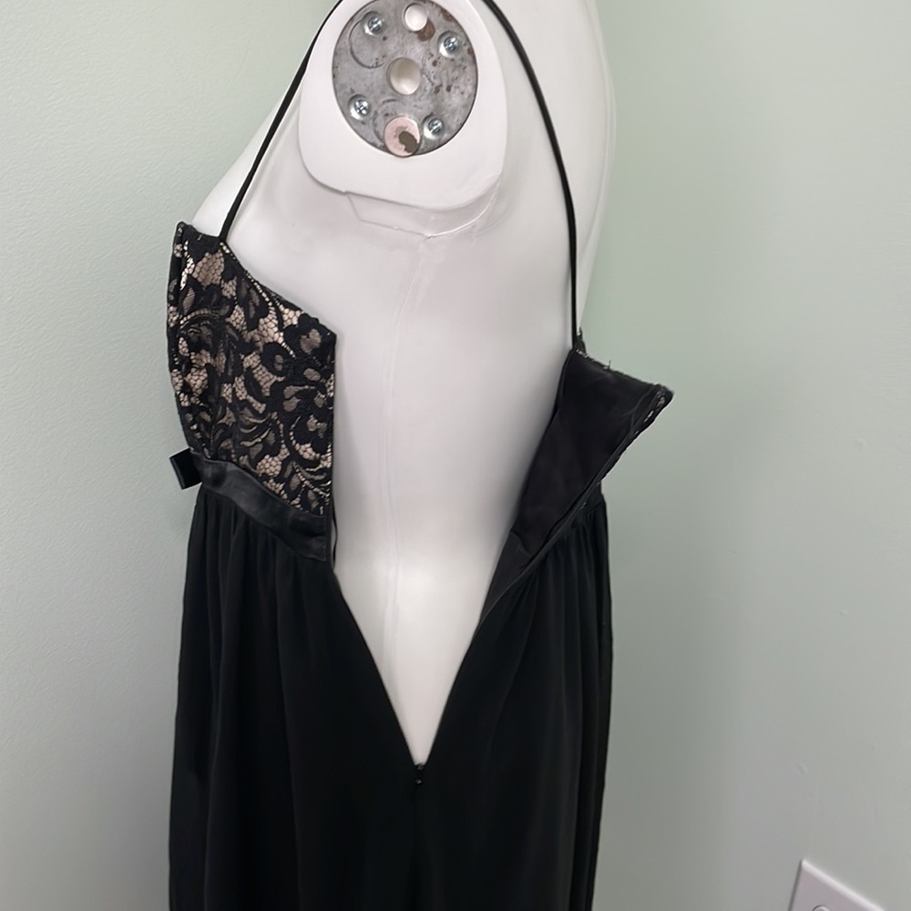Jessica McClintok Vintage Black Lace Spaghetti Strap Dress size 8 - Picture 6 of 8
